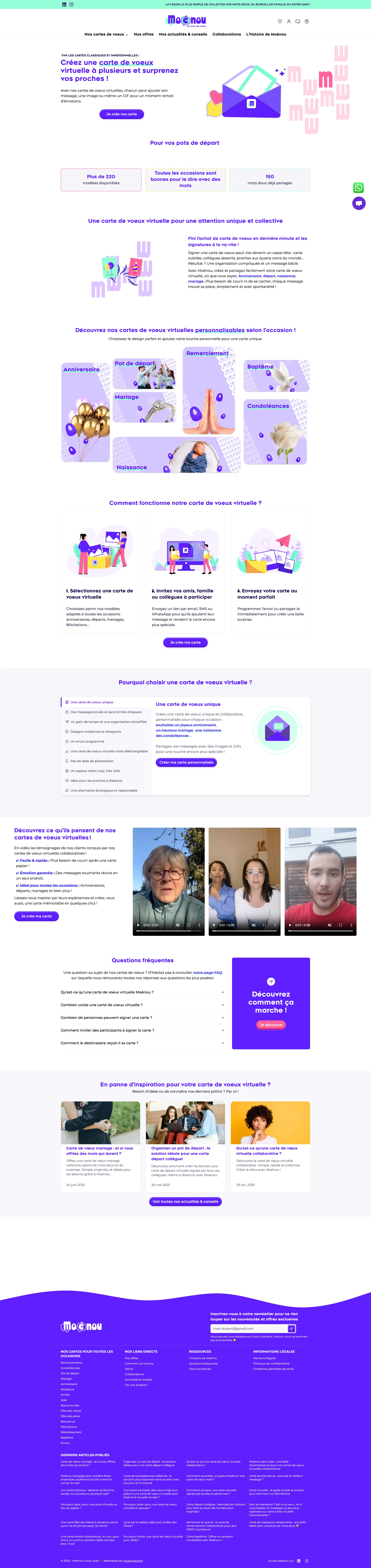 Page d'accueil complète de Moénou