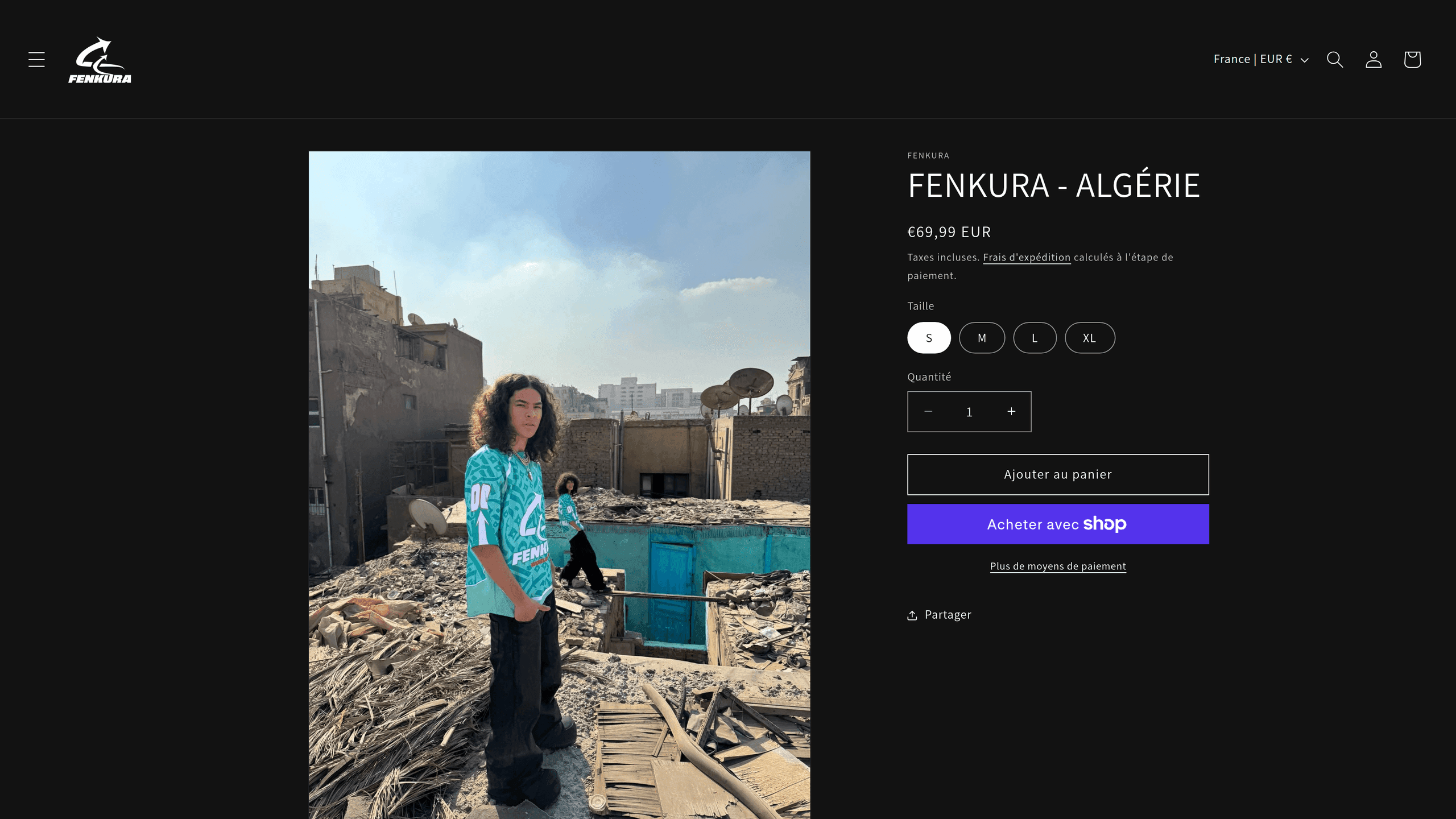 Fiche produit du maillot Fenkura Algérie