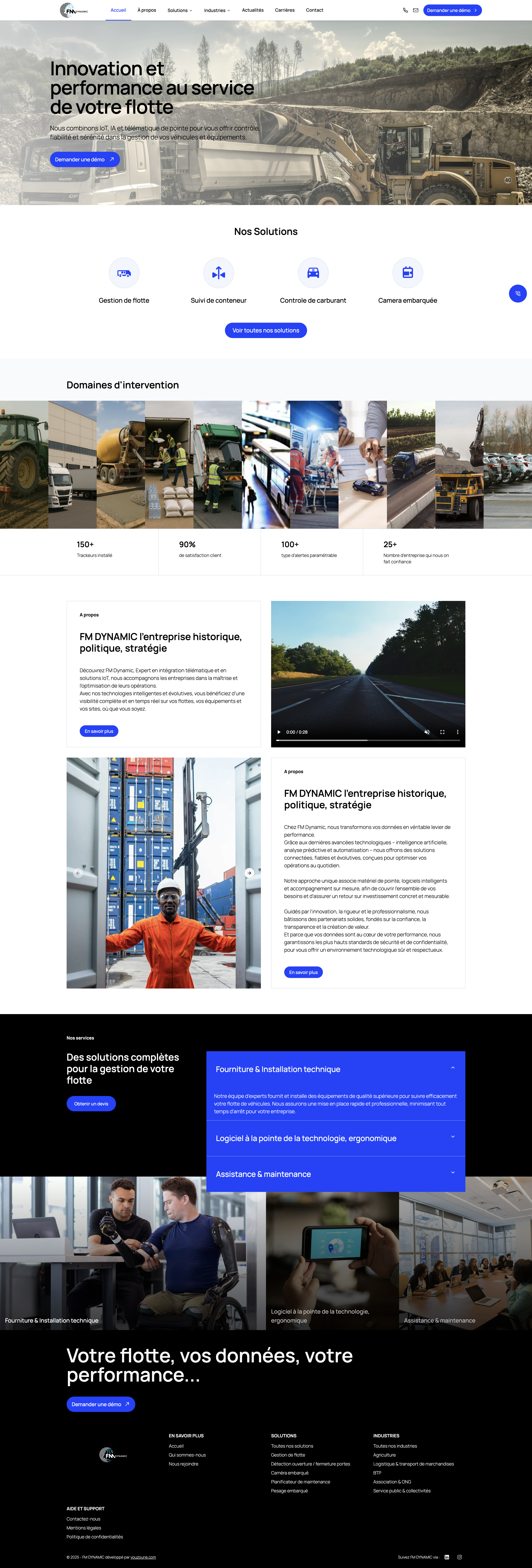 Page d'accueil complète de FM Dynamic